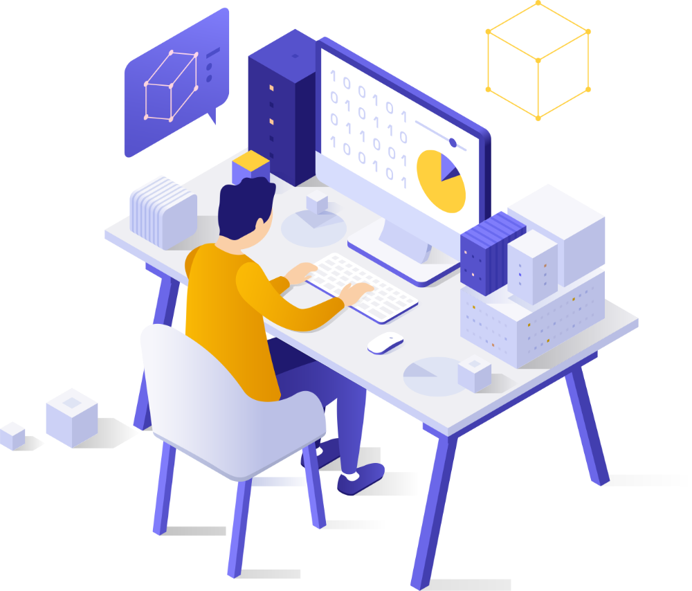 Ingeniero analizando datos