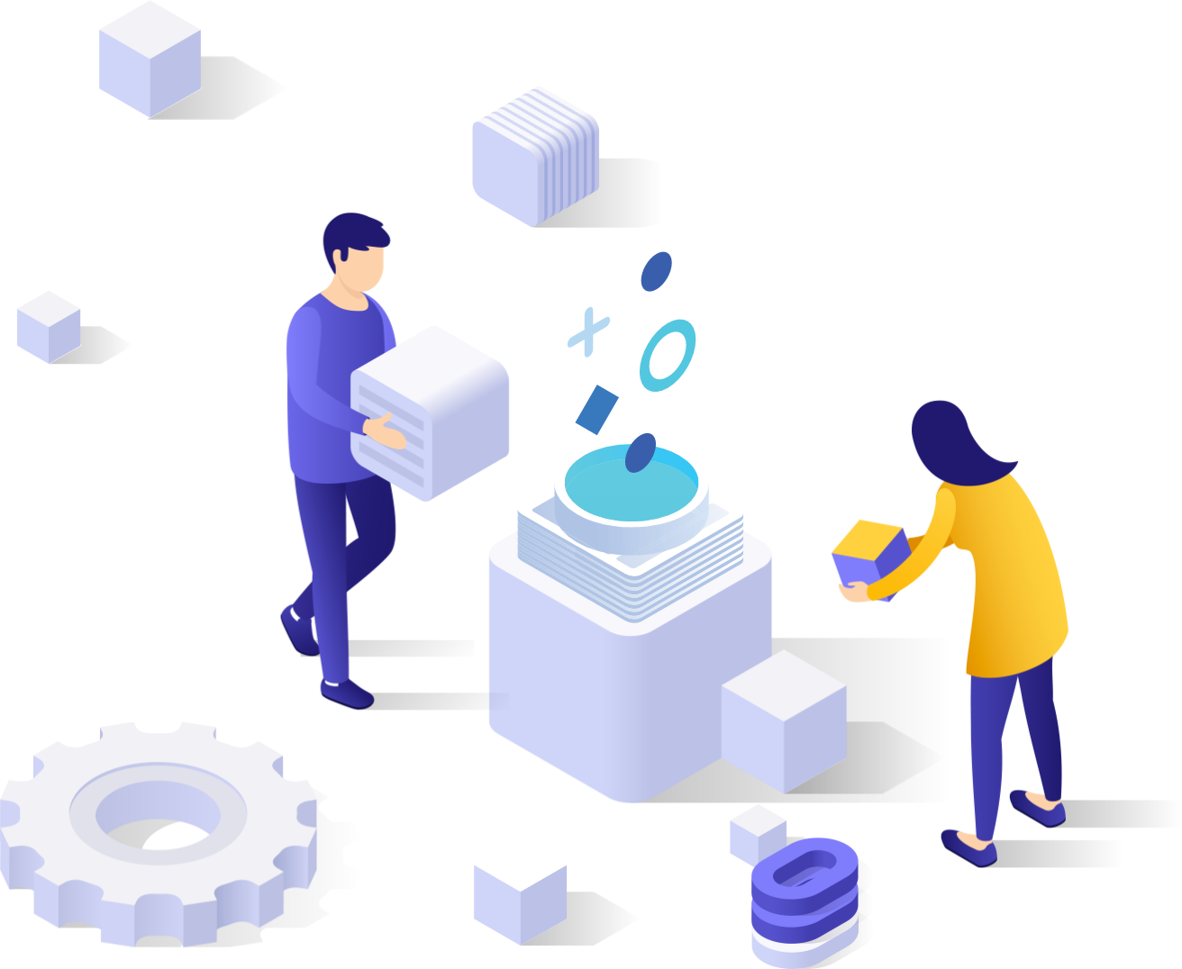 Investigadores ordenando la información