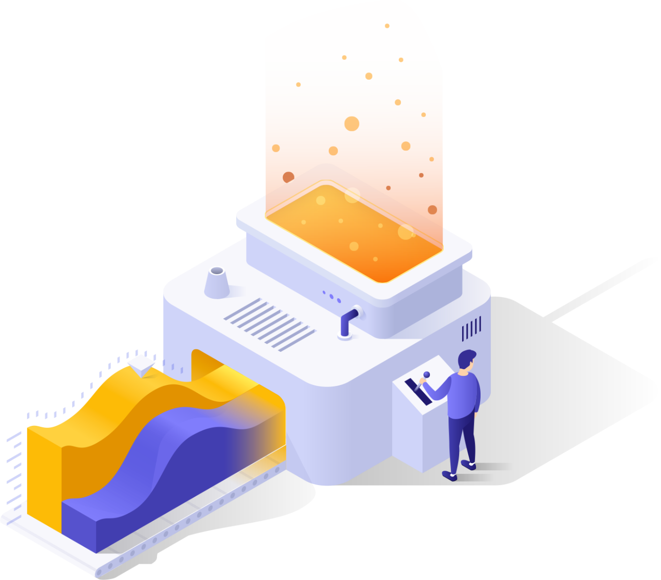 Ingeniero procesando la información