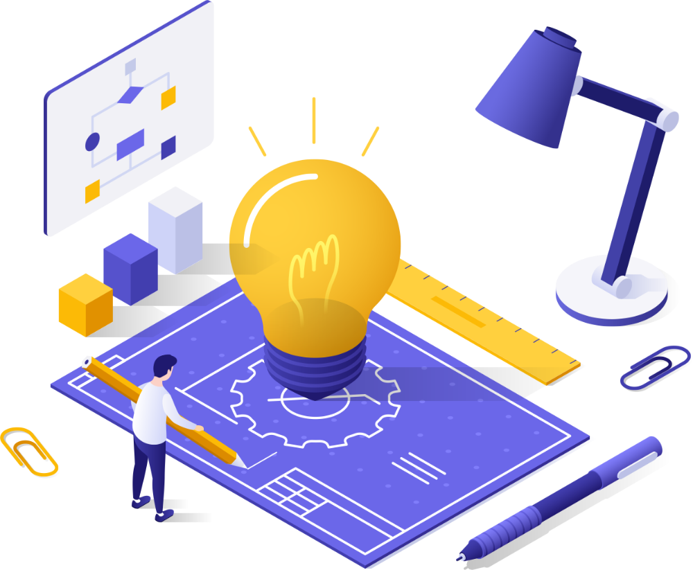 Ingeniero ideando un proyecto